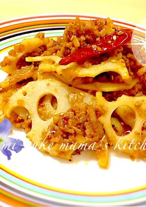 ஐ肉味噌で簡単時短☆レンコン甘辛炒めஐஃ-レシピのメイン写真