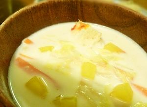 決め手は椎茸の戻し汁！のミルク味噌スープ-レシピのメイン写真