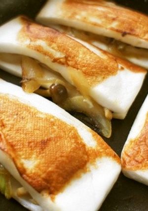 はんぺんきのこソース挟み♪おしょうゆマヨ-レシピのメイン写真
