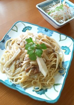 ポルチーニ＆エリンギのパスタ 豆乳ソース-レシピのメイン写真