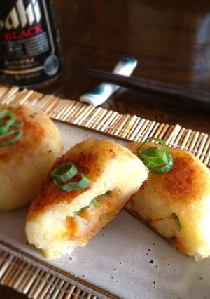 ネギ味噌チーズのもっちりじゃが餅♪-レシピのメイン写真