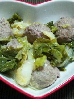 白菜と肉だんごの蒸し煮-レシピのメイン写真