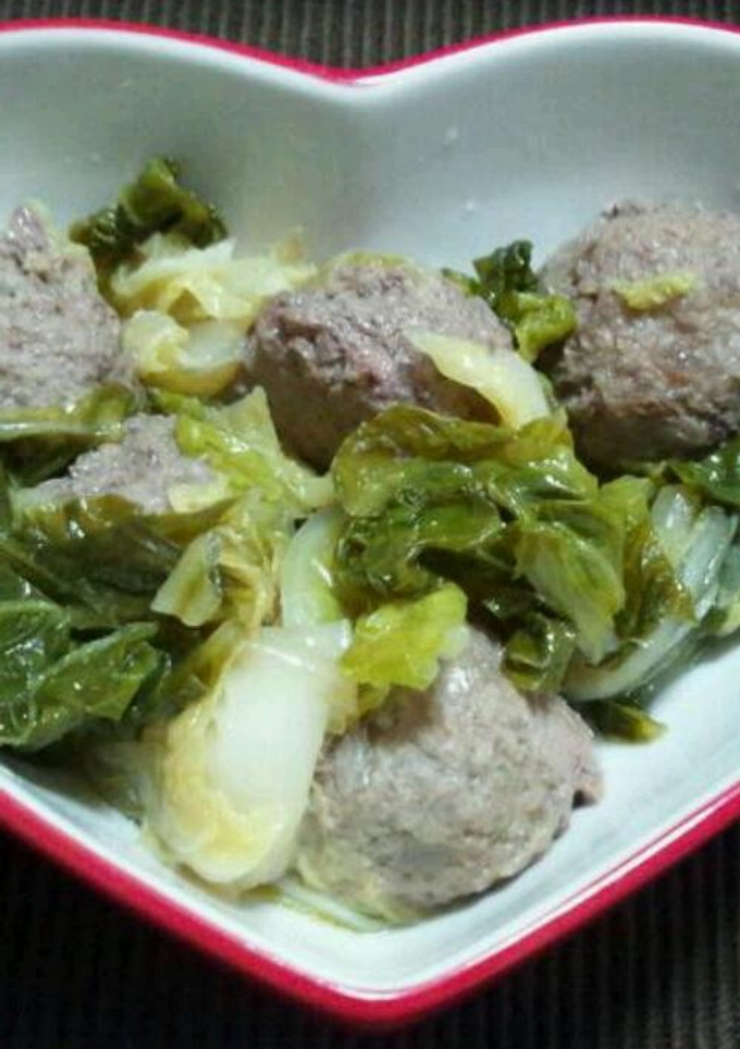 白菜と肉だんごの蒸し煮-レシピのメイン写真