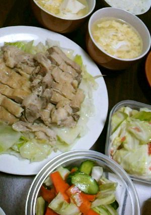 バンバンジーの旨味鶏出汁で豆腐卵スープ♪-レシピのメイン写真