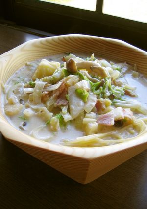 シチュー仕立ての＊ミルクスープパスタ-レシピのメイン写真
