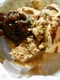 簡単クリームあんみつ(きな粉かけ)-レシピのメイン写真