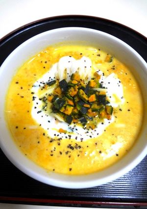 【蒟蒻麺】南瓜の簡単ポタージュラーメン♪-レシピのメイン写真