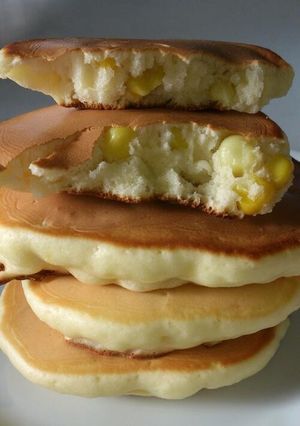 むっちりコーン入りパンケーキ-レシピのメイン写真