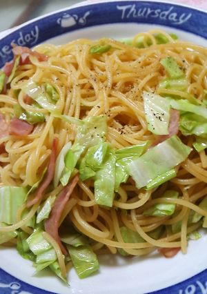 キャベツ＆ベーコンのバター醤油パスタ★-レシピのメイン写真