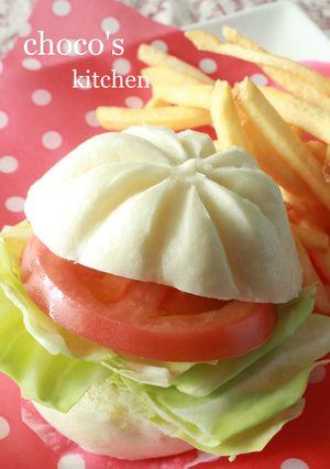 肉まんの進化系！肉まんバーガー♡-レシピのメイン写真