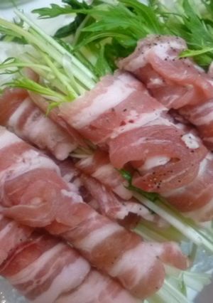豚ばら肉ＤＥ巻きしゃぶ☆-レシピのメイン写真