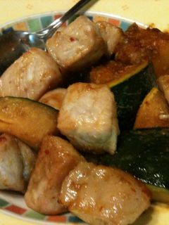 豚肉とかぼちゃの炒め物-レシピのメイン写真