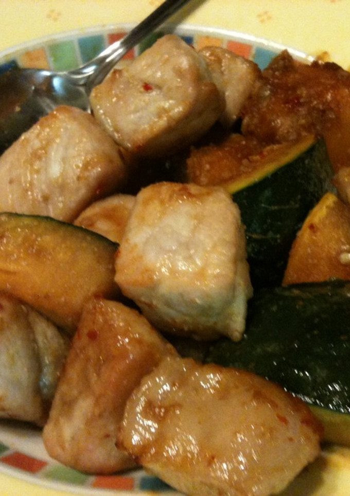 豚肉とかぼちゃの炒め物-レシピのメイン写真