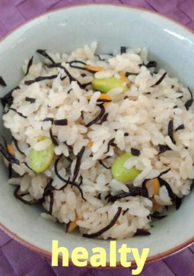 枝豆とひじきの炊き込み御飯-レシピのメイン写真