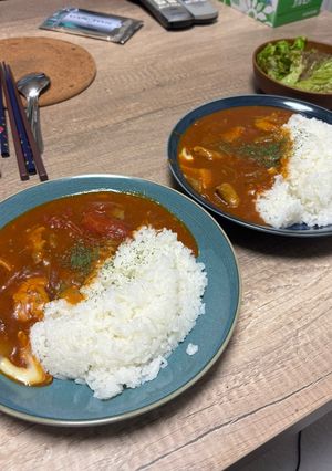 トマト缶でつくるトマトカレー-レシピのメイン写真