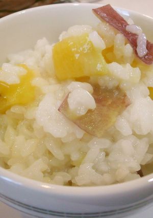 ストウブで☆ホクホク☆お芋のおかゆさん♪-レシピのメイン写真