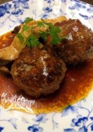 中からチーズとろ〜り♬きのこミートボール-レシピのメイン写真