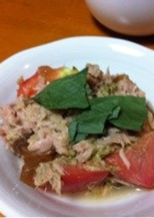 トマトとシーチキンのバジル和え-レシピのメイン写真