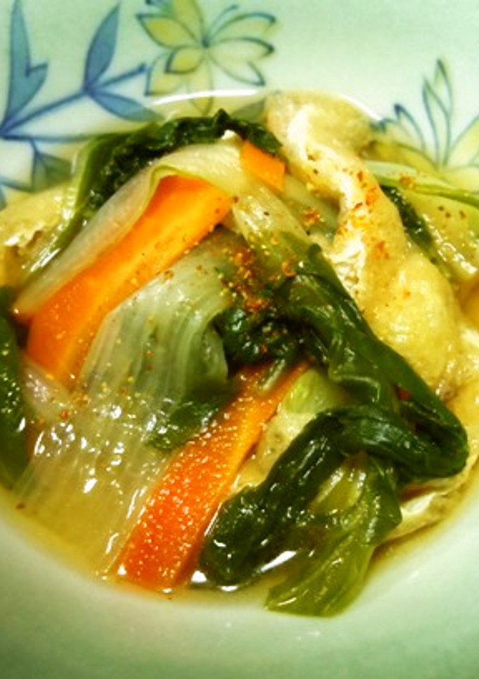 しろ菜と油揚げの炊いたん-レシピのメイン写真