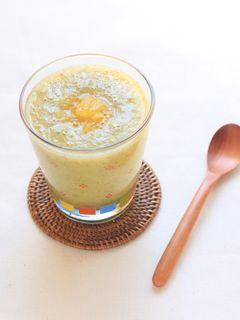 オレンジとキウイと青梗菜のスムージー。-レシピのメイン写真