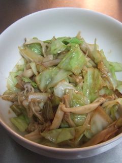 キャベツと塩麹きのこの炒め-レシピのメイン写真