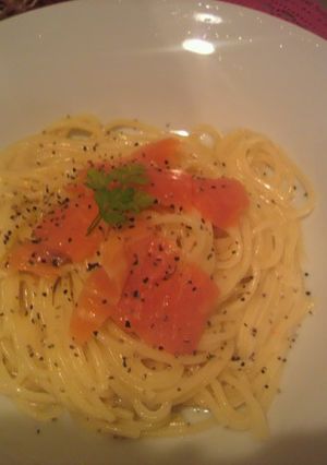 スモークサーモンの濃厚クリームパスタ♪-レシピのメイン写真