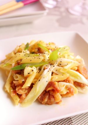 焼き鳥チーズのおつまみペンネ-レシピのメイン写真