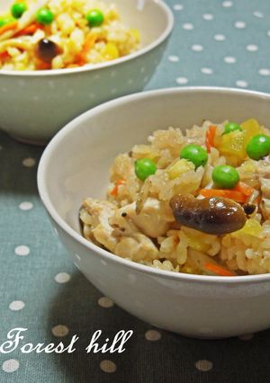 食物繊維たっぷり!さつま芋入り炊込みご飯-レシピのメイン写真
