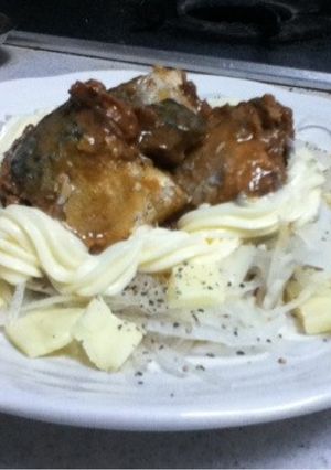オニオンスライスとサバ味噌缶-レシピのメイン写真