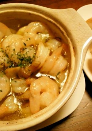 簡単魚焼きグリルde小エビのアヒージョ。-レシピのメイン写真