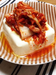 1分で!キムチ豆腐-レシピのメイン写真
