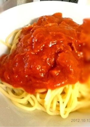 絶品♡玉ねぎと豚コマのトマトソーススパ-レシピのメイン写真