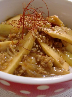 たけのこの中華甘辛味噌あんかけ丼-レシピのメイン写真