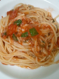 ツナと大葉のトマトパスタ-レシピのメイン写真