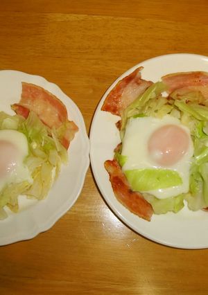 朝食に野菜をプラス!キャベツ卵-レシピのメイン写真