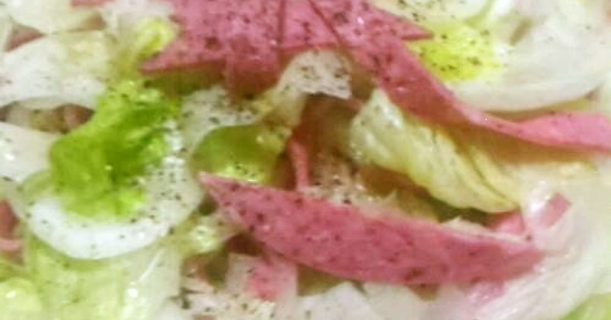 簡単！ソフトサラミとタマネギのサラダ by おみつさん2