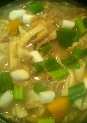 手打ち麺で…俺流ヘルシーほうとう鍋♪-レシピのメイン写真