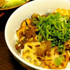 野菜の素揚げ和風丼-レシピのメイン写真
