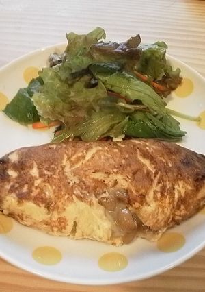 納豆チーズオムレツ-レシピのメイン写真