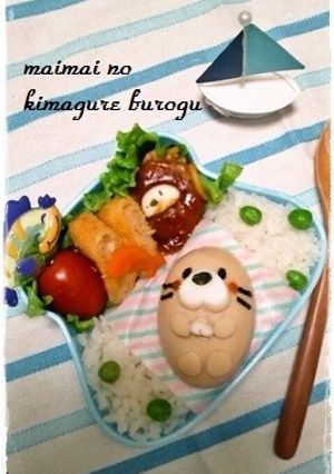 キャラ弁おかず*ゆで卵deラッコちゃん-レシピのメイン写真