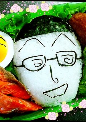 キャラ弁　ちびまるこちゃん～丸尾くん-レシピのメイン写真