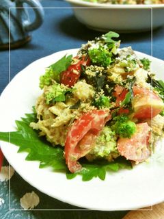 トマトとエリンギの粉わかめ胡麻和え-レシピのメイン写真
