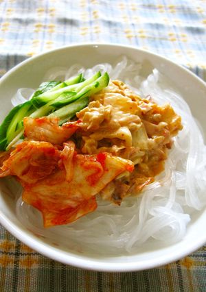 マロニーちゃんでピリ辛ネバネバ麺-レシピのメイン写真