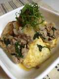 豆腐と豚肉の大葉炒め・サッパリポン酢で〜