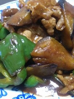 ●豚となすとピーマンのこってり味噌炒め●-レシピのメイン写真