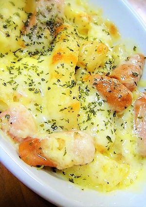 ポテトとソーセージでグラタン風♪-レシピのメイン写真