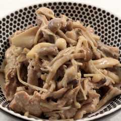 รูปของ きのこと豚肉の醤油マヨ炒め