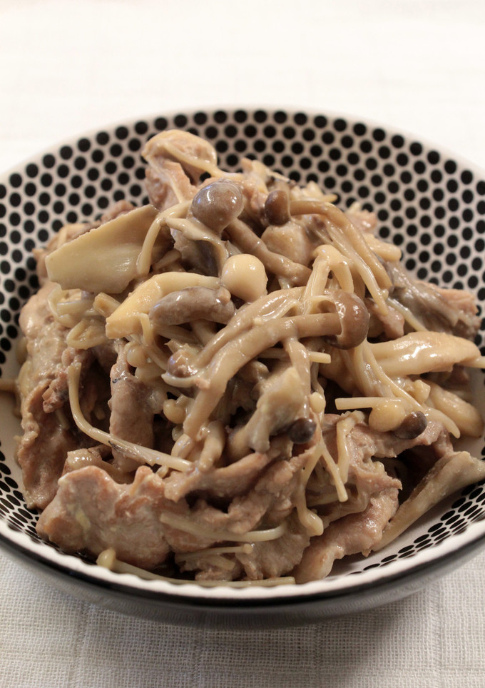 きのこと豚肉の醤油マヨ炒め-レシピのメイン写真