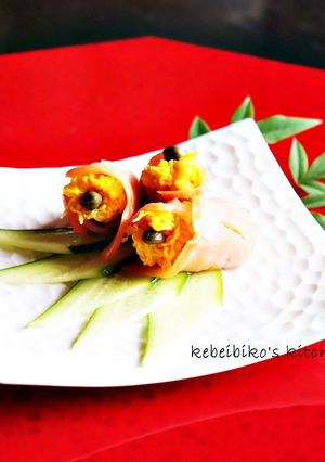 スモークサーモンの菊花巻き-レシピのメイン写真