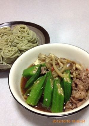 すき焼き風☆具だくさんのつけ麺-レシピのメイン写真